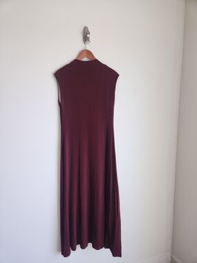 OGL Sleeveless Burgundy Maxi Dress